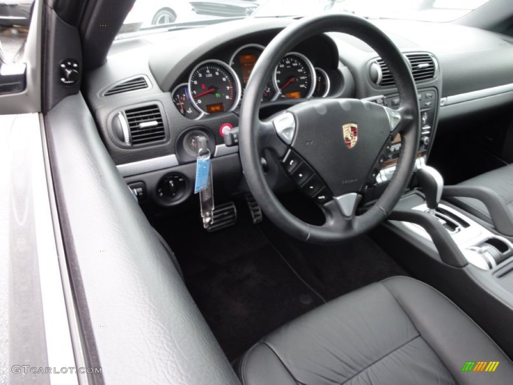 2009 Porsche Cayenne S Black Steering Wheel Photo #55271387