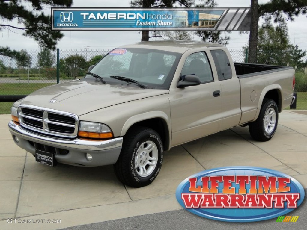2003 Dakota SLT Club Cab - Light Almond Pearl / Taupe photo #1