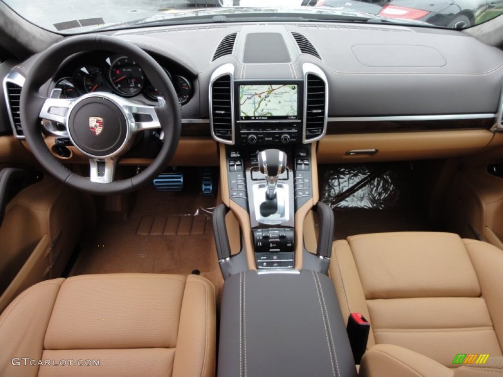 2012 Porsche Cayenne Turbo Natural Espresso/Cognac Dashboard Photo #55272488