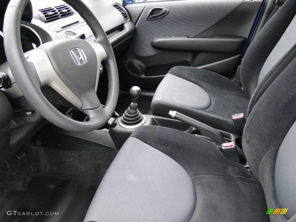 Black/Grey Interior 2008 Honda Fit Hatchback Photo #55272515