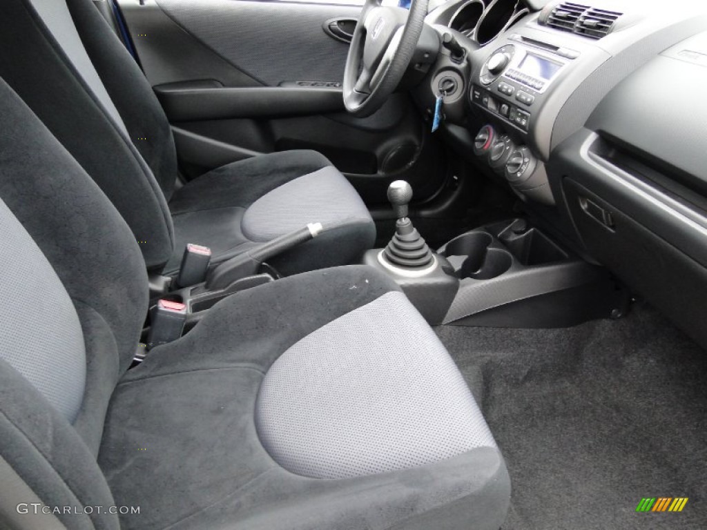 Black/Grey Interior 2008 Honda Fit Hatchback Photo #55272587