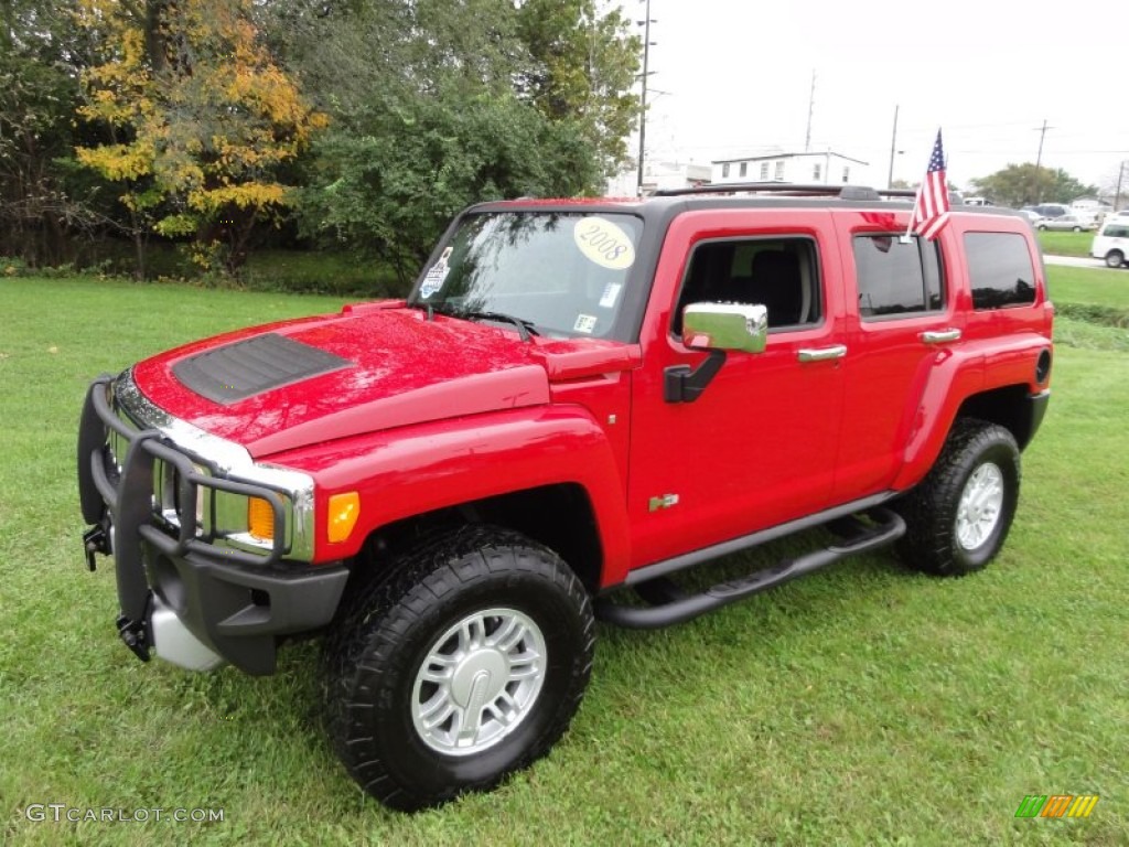 Victory Red 2008 Hummer H3 Standard H3 Model Exterior Photo #55272992