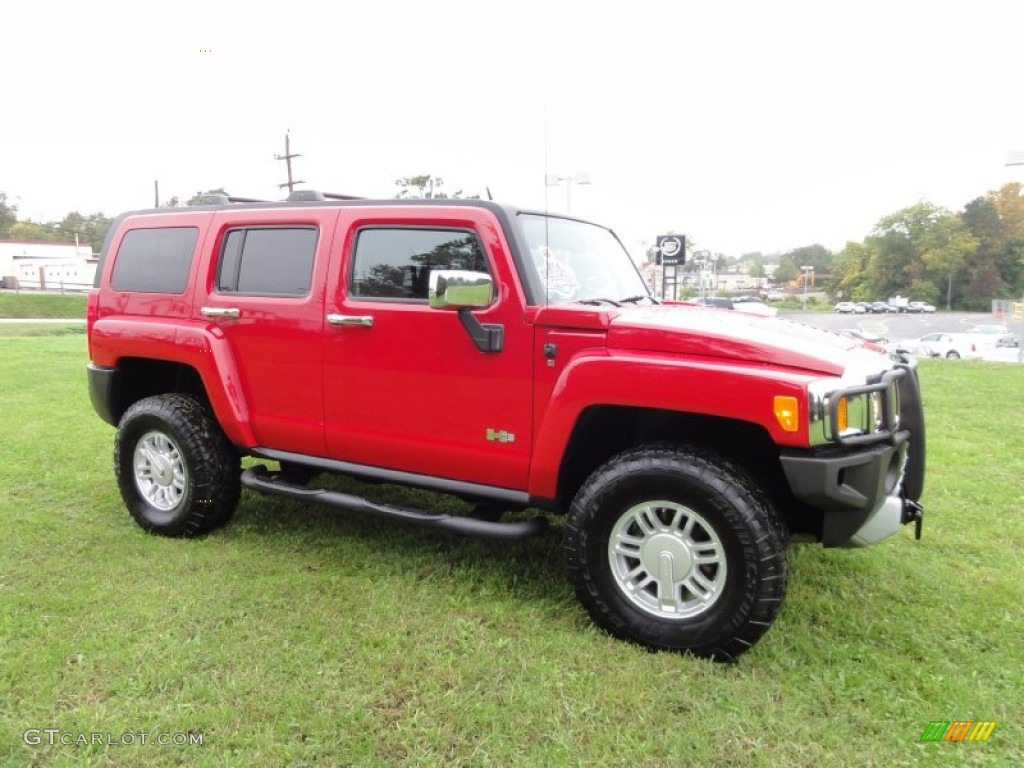 Victory Red 2008 Hummer H3 Standard H3 Model Exterior Photo #55273023
