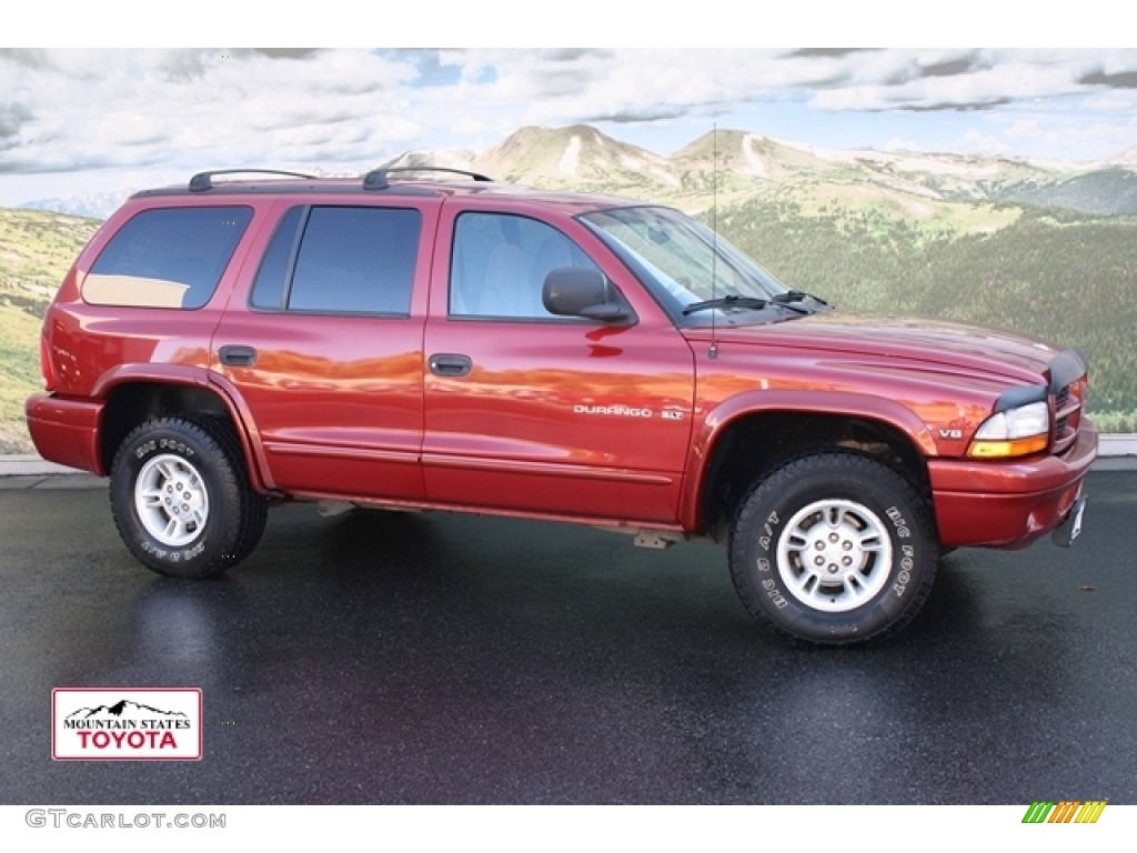 2000 Durango SLT 4x4 - Chili Pepper Red Pearl / Mist Gray photo #1
