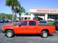 2004 Flame Red Dodge Dakota SXT Quad Cab  photo #2