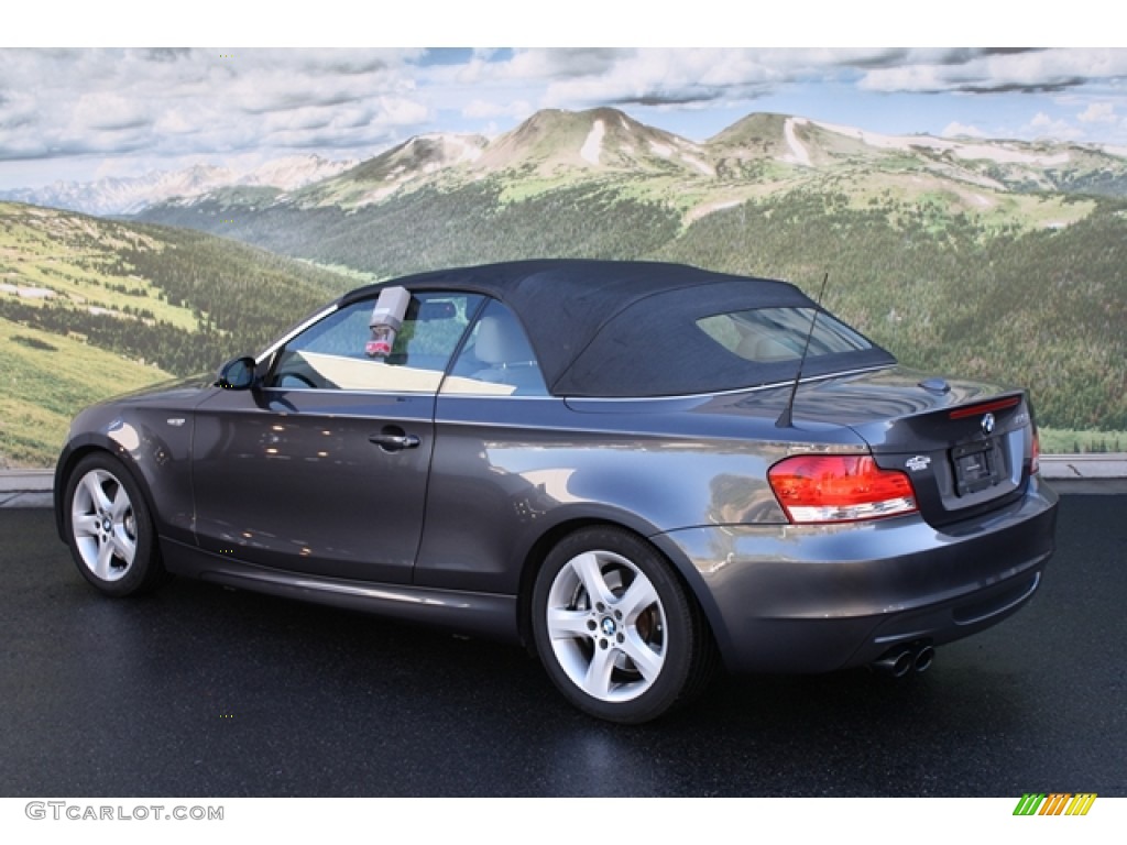 2008 1 Series 135i Convertible - Sparkling Graphite Metallic / Grey photo #3