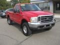2002 Red Ford F350 Super Duty XLT Regular Cab 4x4  photo #1