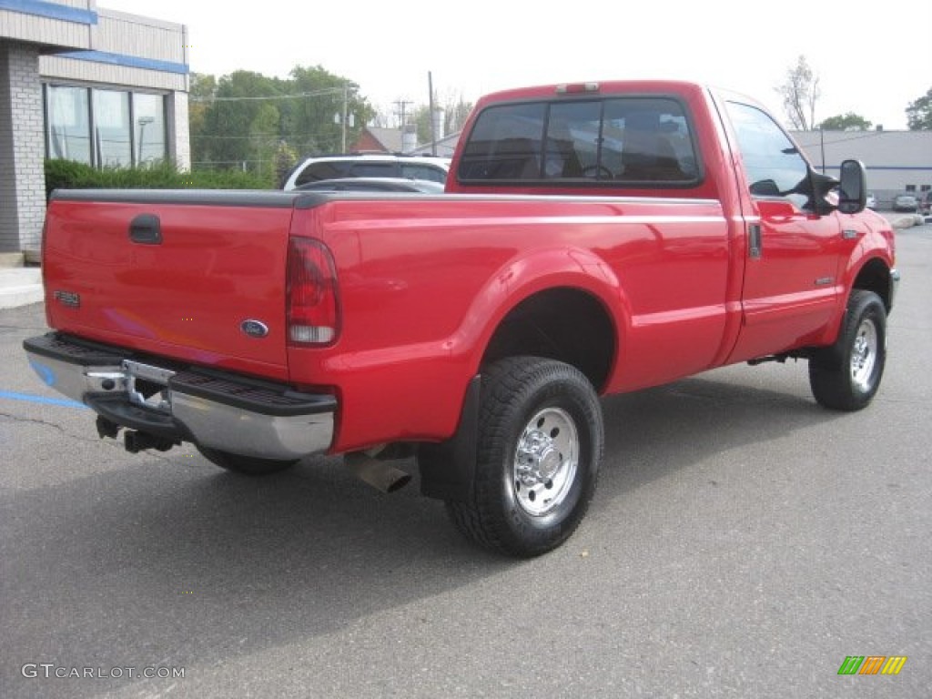 2002 F350 Super Duty XLT Regular Cab 4x4 - Red / Medium Flint photo #5
