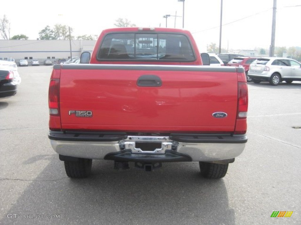 2002 F350 Super Duty XLT Regular Cab 4x4 - Red / Medium Flint photo #6
