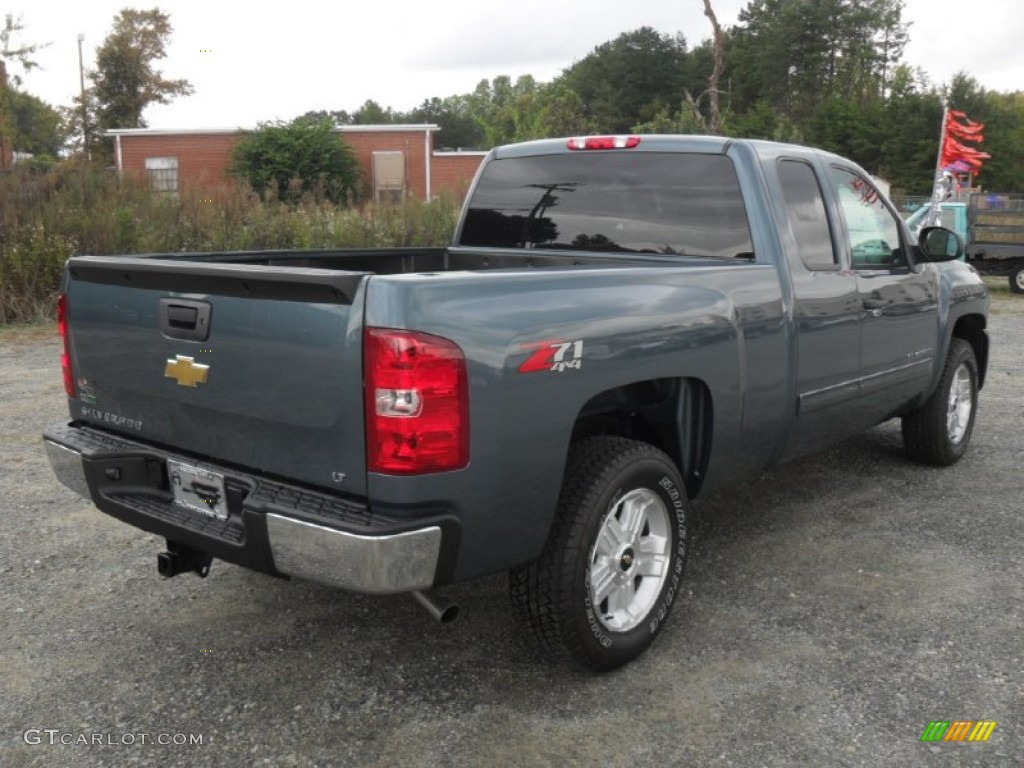 2011 Silverado 1500 LT Extended Cab 4x4 - Blue Granite Metallic / Ebony photo #4