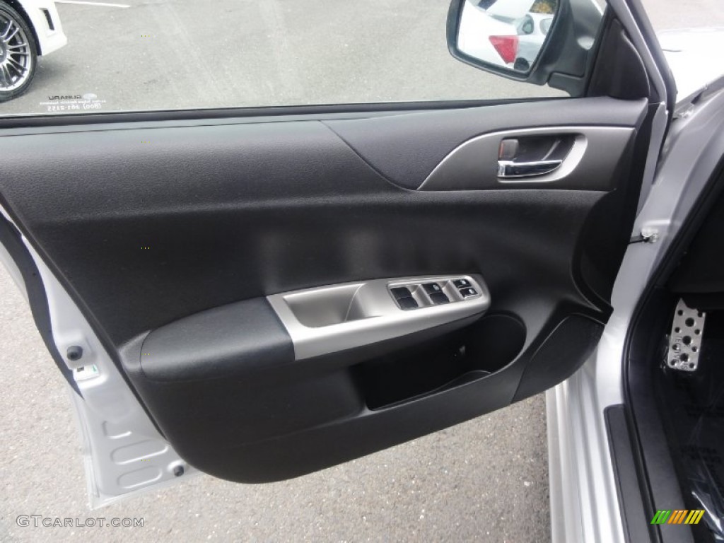 2010 Subaru Impreza WRX Sedan Carbon Black Door Panel Photo #55278035