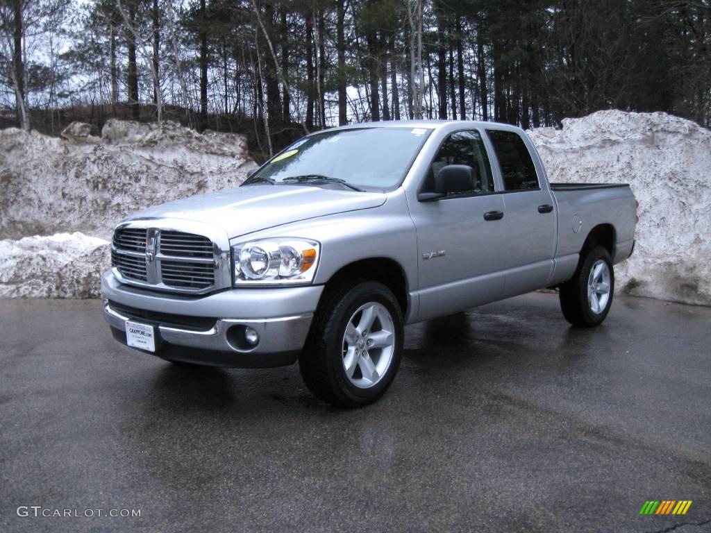 2008 Ram 1500 Big Horn Edition Quad Cab 4x4 - Bright Silver Metallic / Medium Slate Gray photo #8