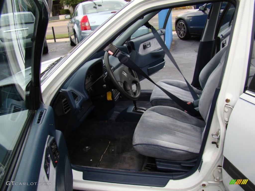 1991 Civic LX Sedan - Frost White / Blue photo #9