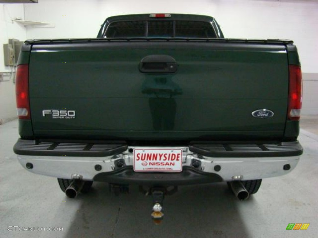 2003 F350 Super Duty Lariat SuperCab 4x4 - Dark Highland Green Metallic / Medium Parchment photo #4