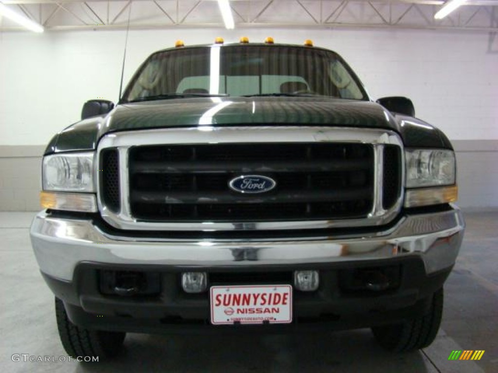 2003 F350 Super Duty Lariat SuperCab 4x4 - Dark Highland Green Metallic / Medium Parchment photo #11