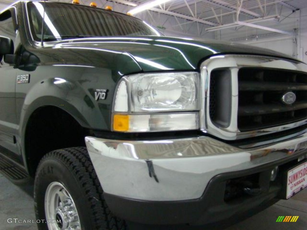 2003 F350 Super Duty Lariat SuperCab 4x4 - Dark Highland Green Metallic / Medium Parchment photo #15