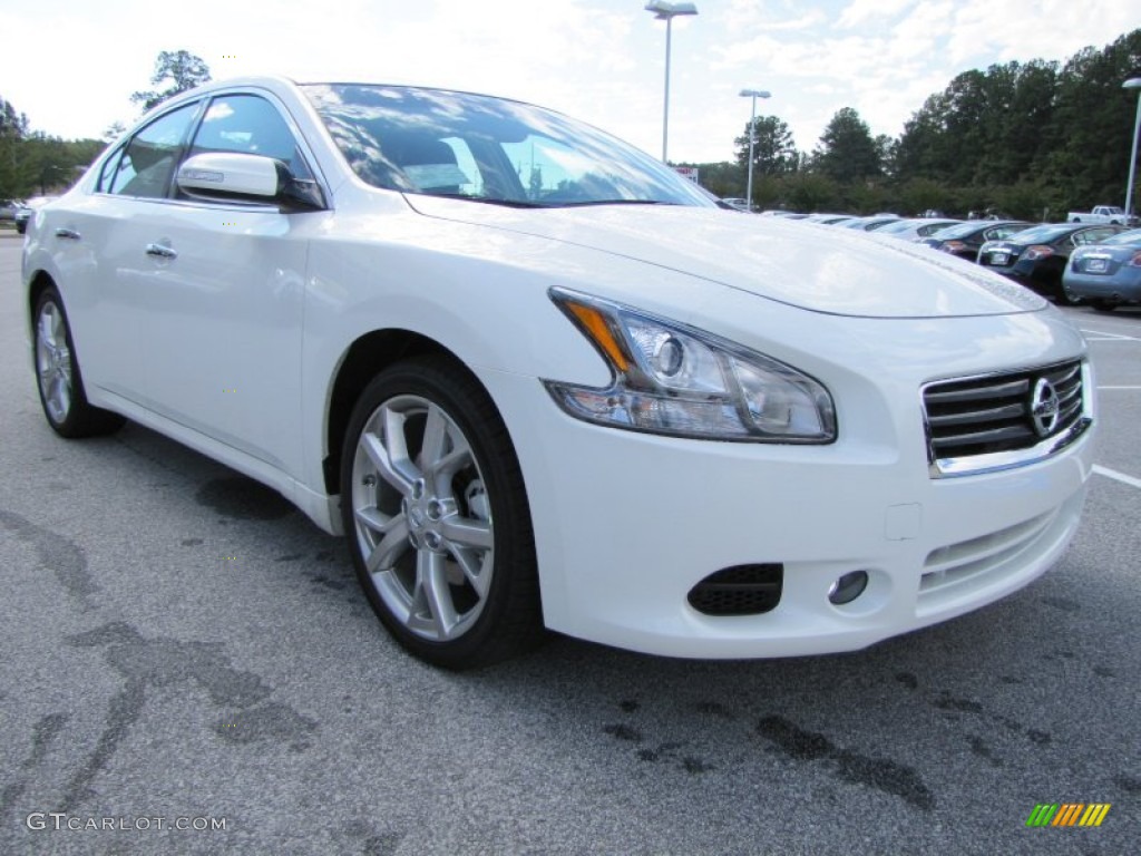 2012 Maxima 3.5 SV Sport - Winter Frost White / Charcoal photo #7
