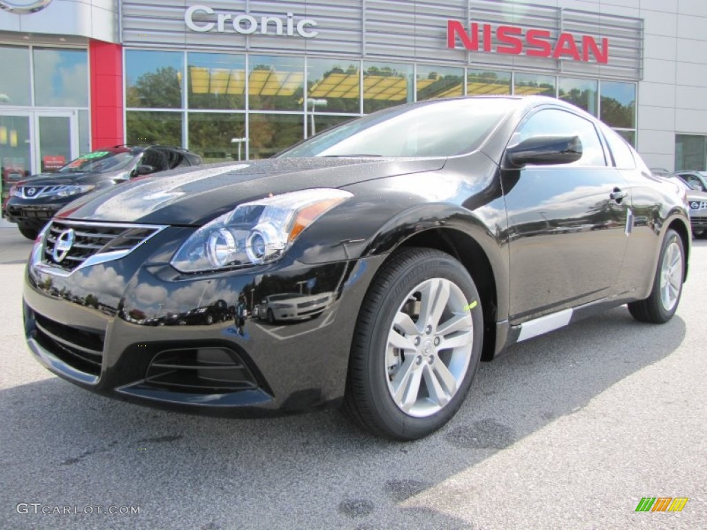 2012 Altima 2.5 S Coupe - Super Black / Charcoal photo #1