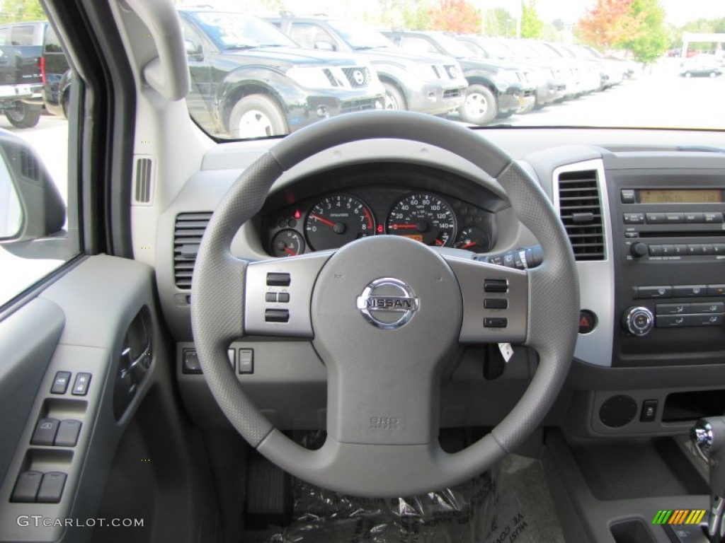 2012 Nissan Frontier SV Crew Cab Steel Steering Wheel Photo #55282581