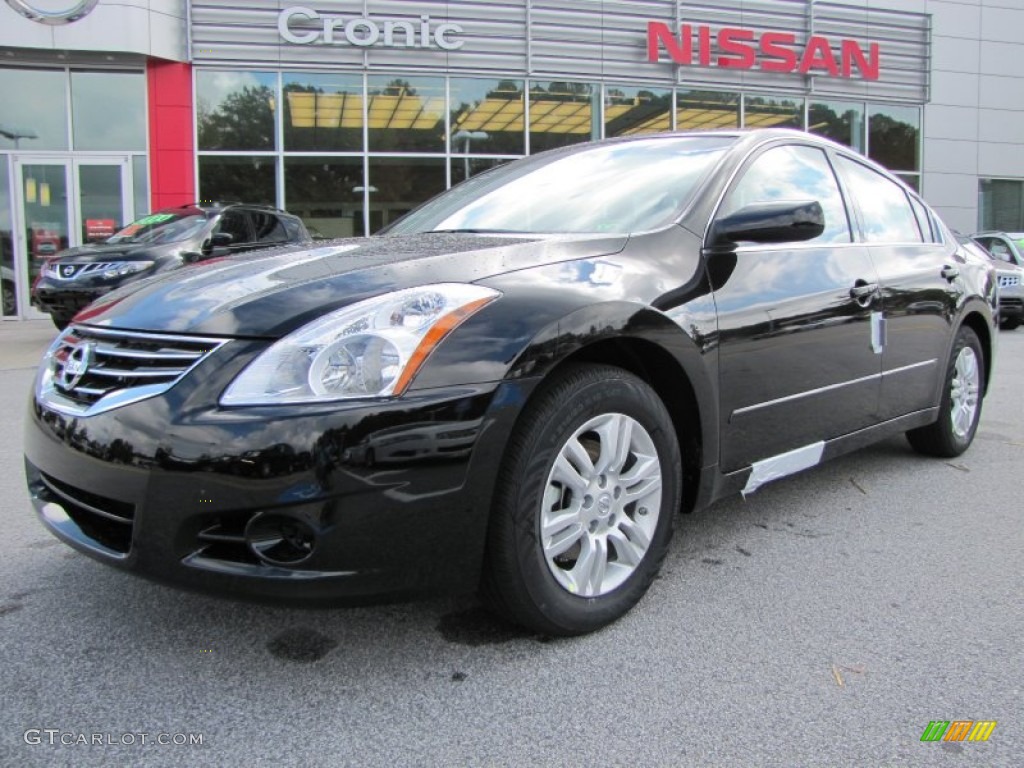 2012 Altima 2.5 S - Super Black / Charcoal photo #1