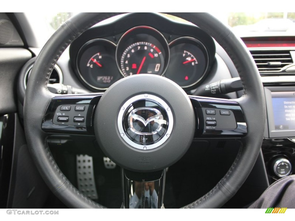 2009 Mazda RX-8 Grand Touring Black Steering Wheel Photo #55284046