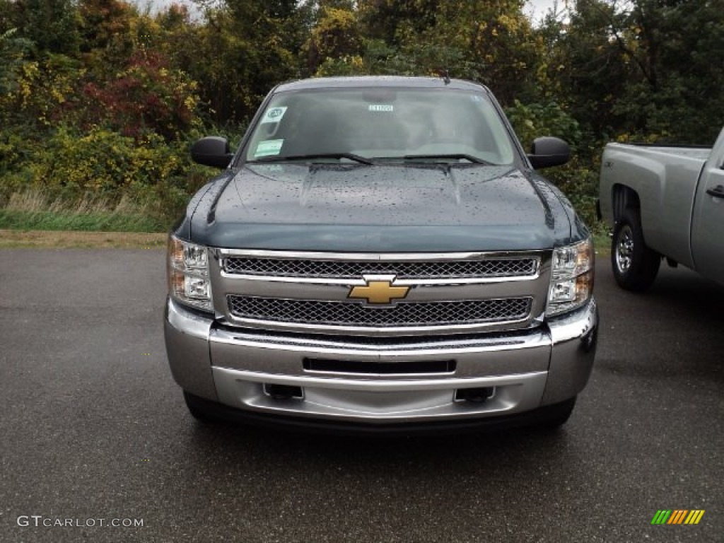 2012 Silverado 1500 Work Truck Regular Cab 4x4 - Blue Granite Metallic / Dark Titanium photo #2