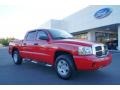 2007 Flame Red Dodge Dakota SLT Quad Cab  photo #1