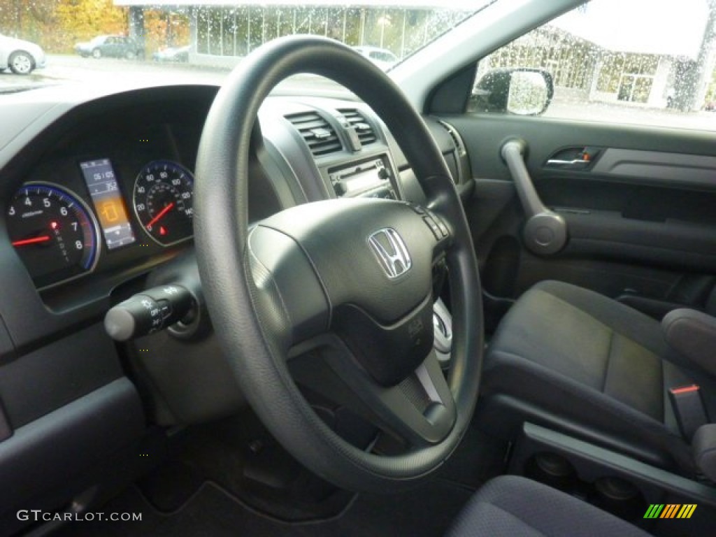 2008 Honda CR-V LX Black Steering Wheel Photo #55285911