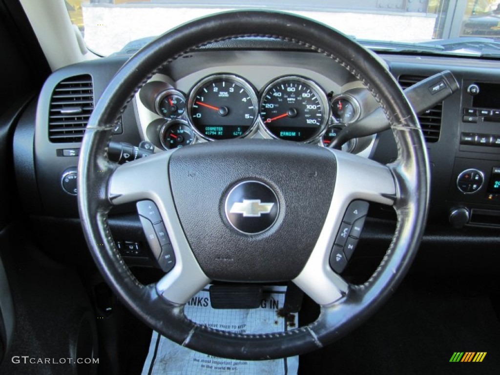 2009 Silverado 3500HD LT Extended Cab 4x4 - Silver Birch Metallic / Ebony photo #6
