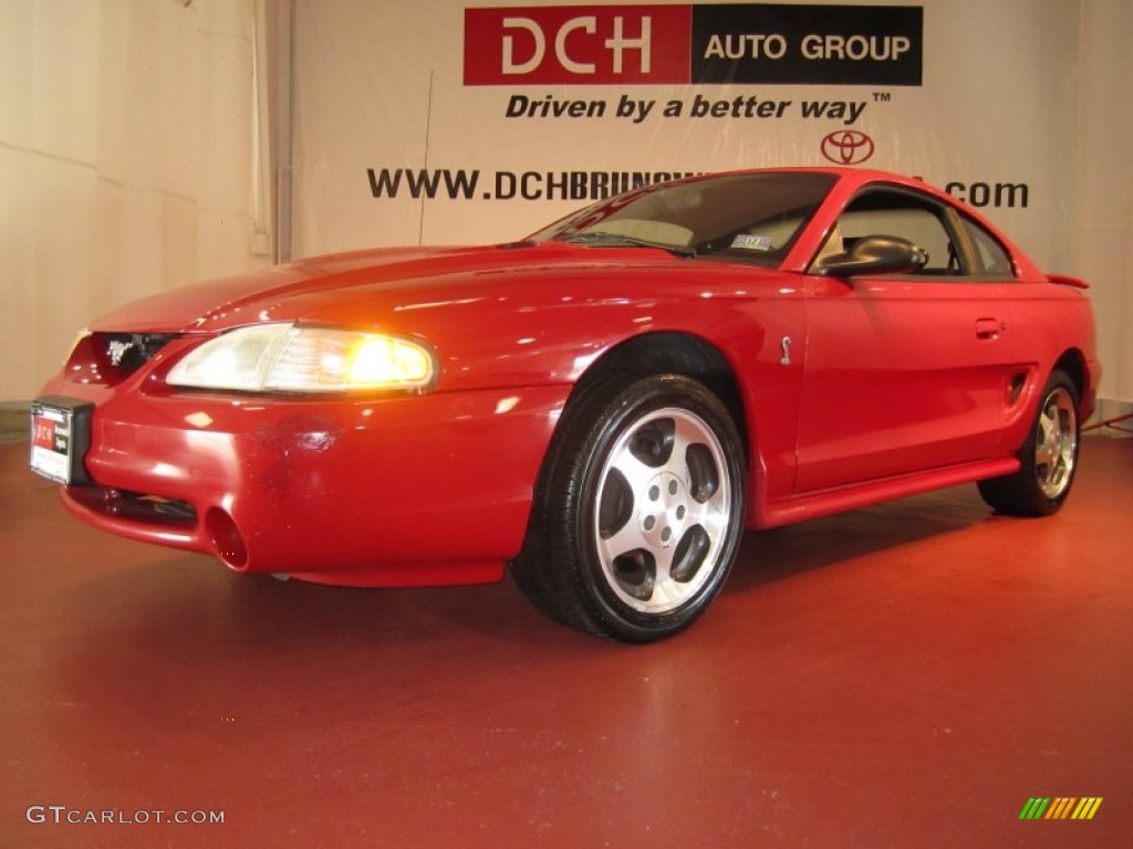 1997 Mustang SVT Cobra Coupe - Rio Red / Dark Charcoal photo #1