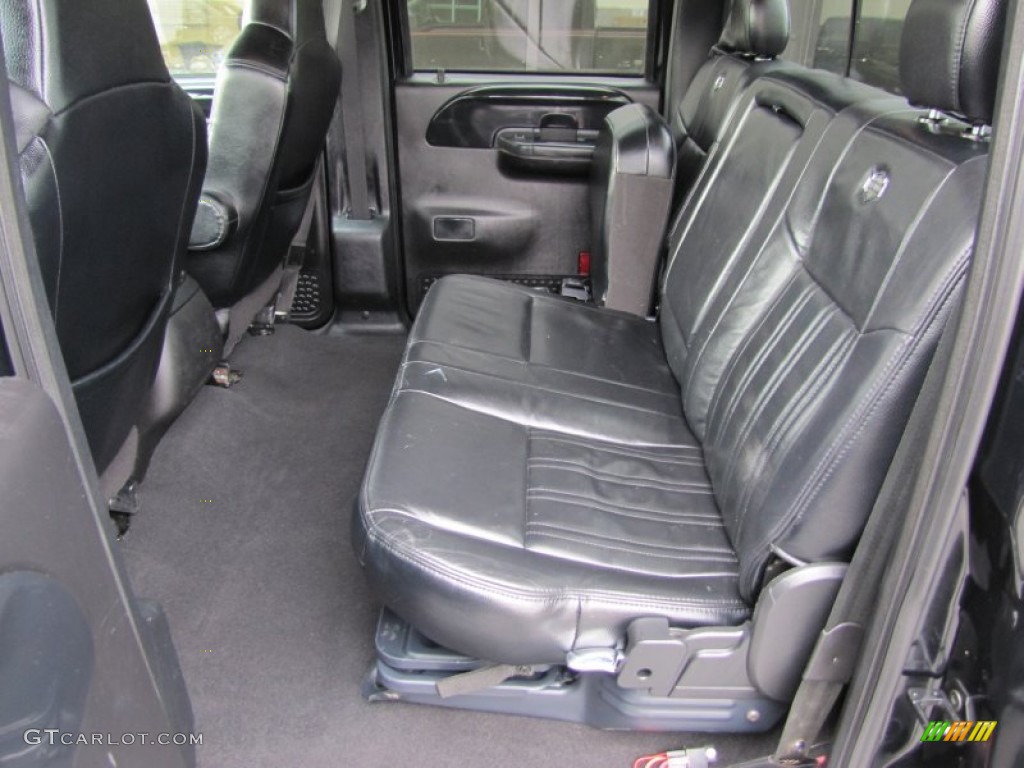 Black Interior 2004 Ford F250 Super Duty Harley Davidson Crew Cab 4x4 Photo #55288144