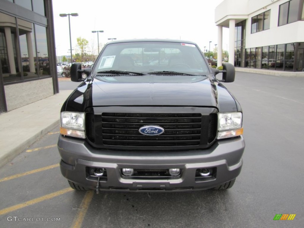 Black/Dark Shadow Gray 2004 Ford F250 Super Duty Harley Davidson Crew Cab 4x4 Exterior Photo #55288225