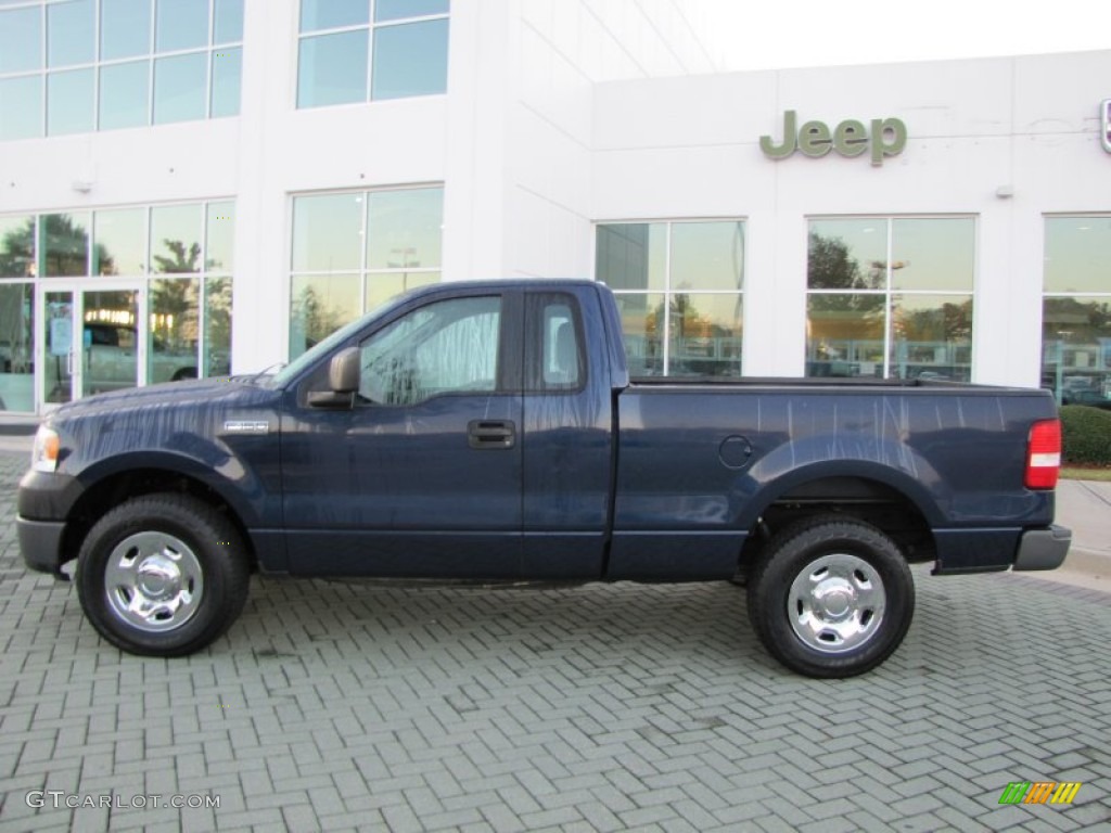 2005 F150 XL Regular Cab - True Blue Metallic / Medium Flint Grey photo #2