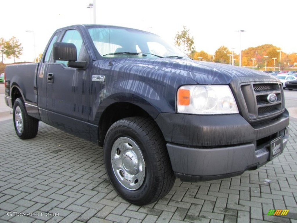 2005 F150 XL Regular Cab - True Blue Metallic / Medium Flint Grey photo #7