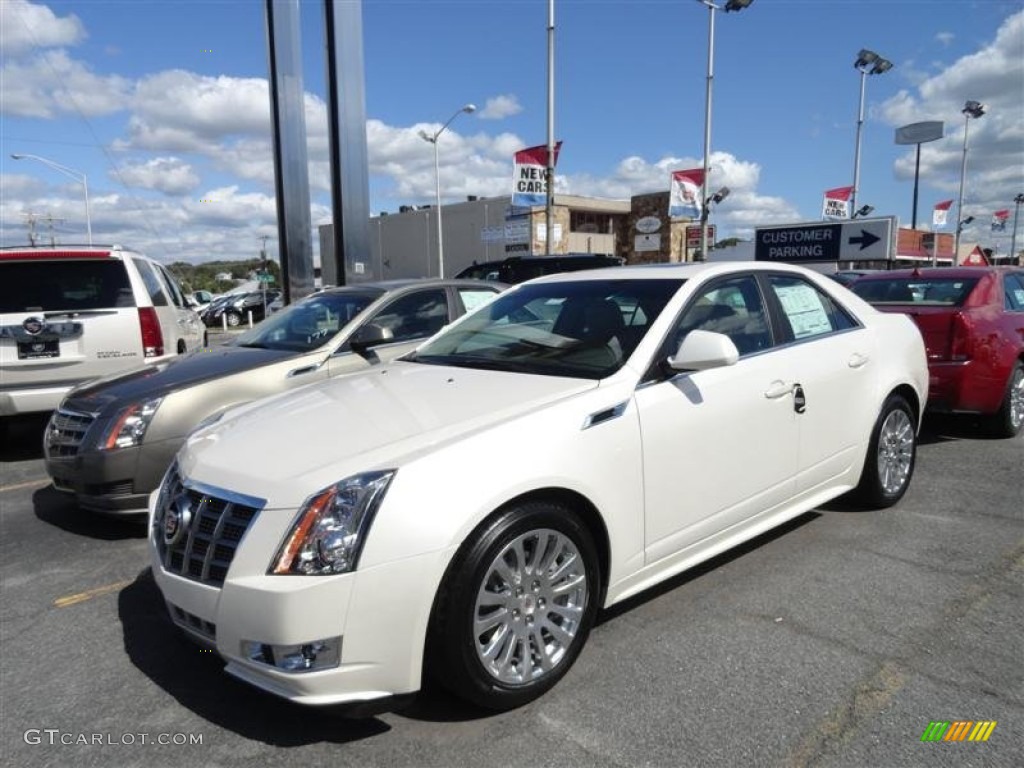 2012 CTS 3.6 Sedan - White Diamond Tricoat / Cashmere/Cocoa photo #2