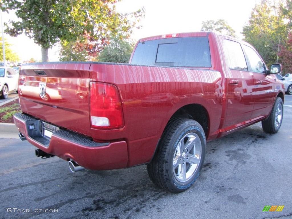 2012 Ram 1500 Sport Crew Cab - Deep Cherry Red Crystal Pearl / Dark Slate Gray photo #3