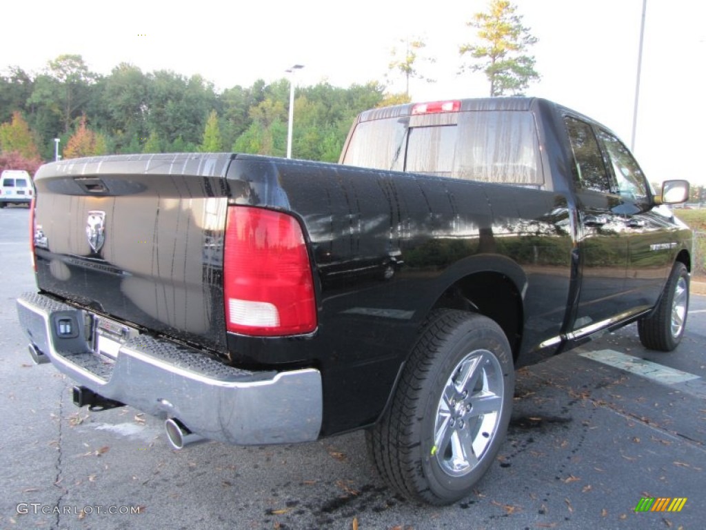 2012 Ram 1500 Big Horn Quad Cab - Black / Dark Slate Gray/Medium Graystone photo #3