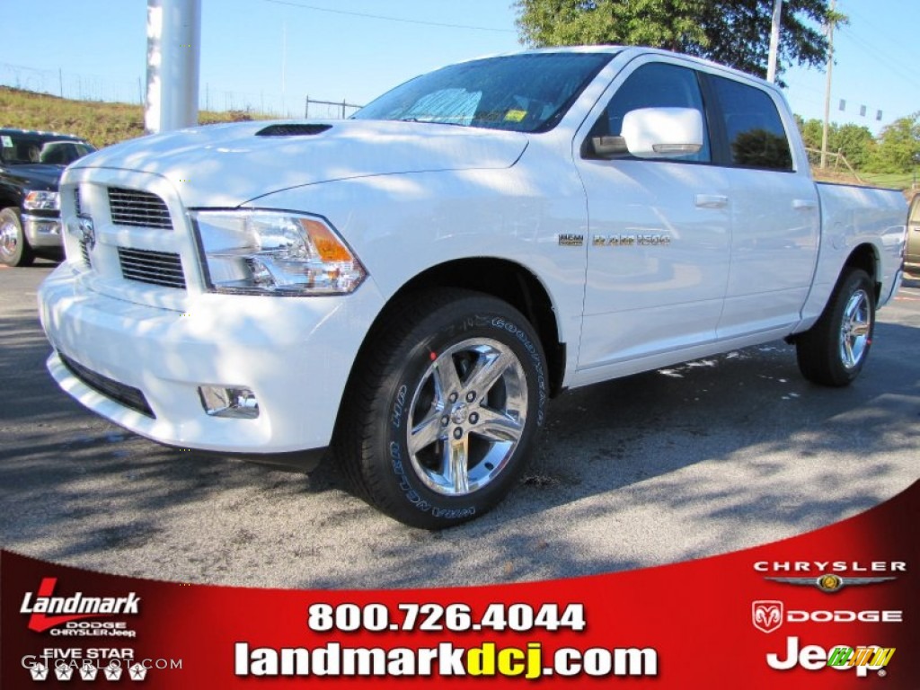 2012 Ram 1500 Sport Crew Cab - Bright White / Dark Slate Gray photo #1