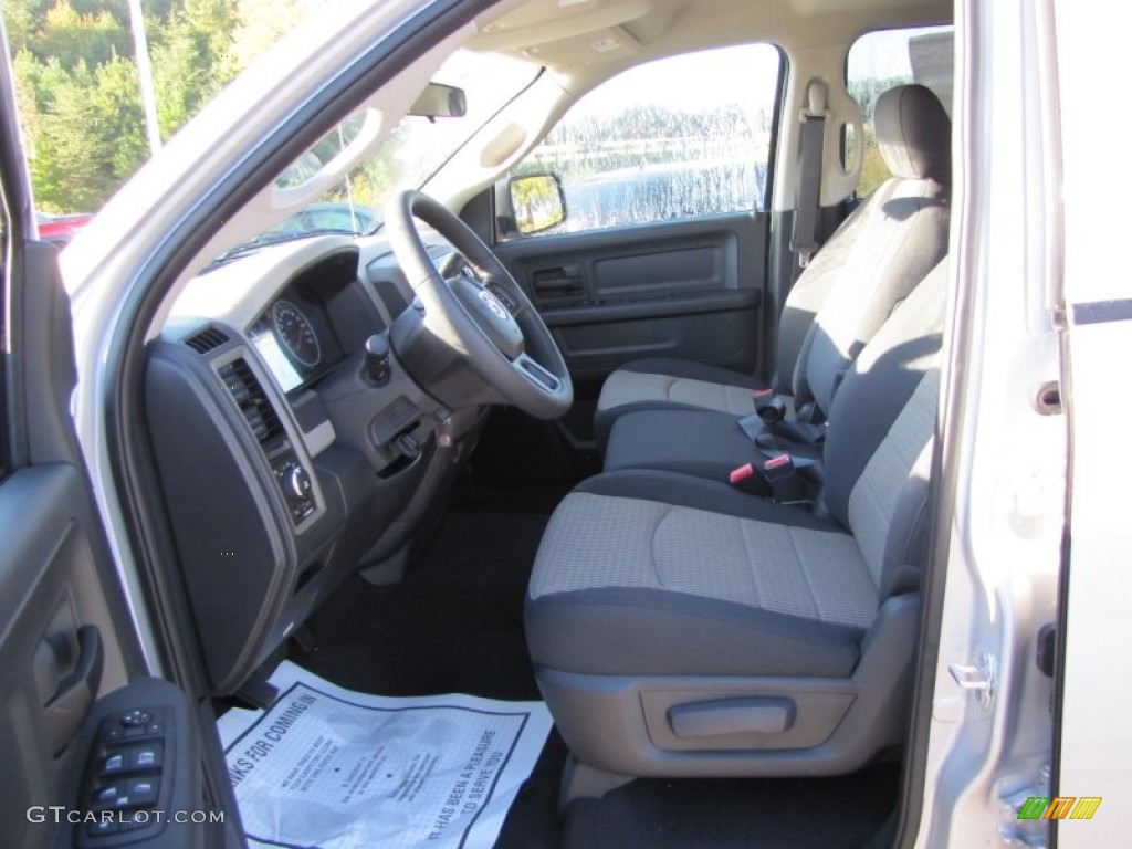 2012 Ram 1500 Express Quad Cab - Bright Silver Metallic / Dark Slate Gray/Medium Graystone photo #7