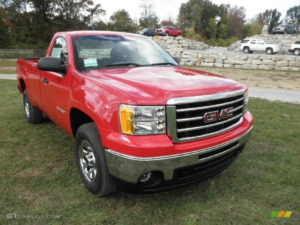 2012 Sierra 1500 Regular Cab 4x4 - Fire Red / Dark Titanium photo #2