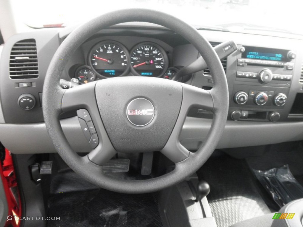 2012 GMC Sierra 1500 Regular Cab 4x4 Dark Titanium Steering Wheel Photo #55290763