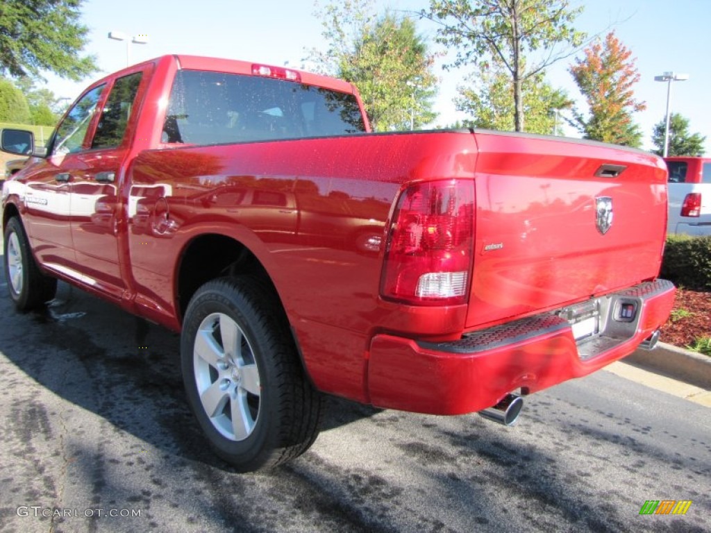 2012 Ram 1500 Express Quad Cab - Flame Red / Dark Slate Gray/Medium Graystone photo #2