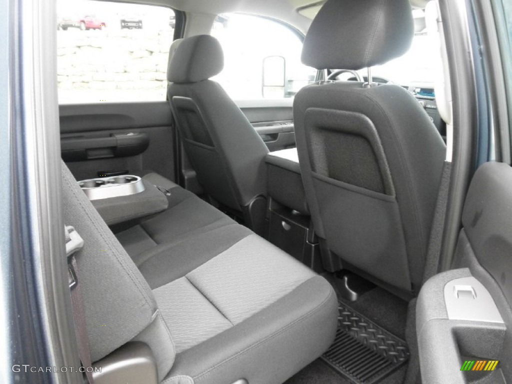 Ebony Interior 2012 GMC Sierra 2500HD SLE Crew Cab 4x4 Photo #55291558