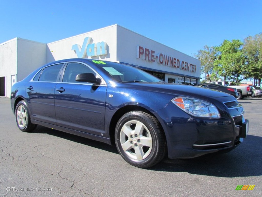 2008 Malibu LS Sedan - Imperial Blue Metallic / Titanium Gray photo #1