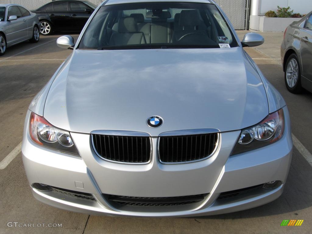 2007 3 Series 328i Sedan - Titanium Silver Metallic / Black photo #1