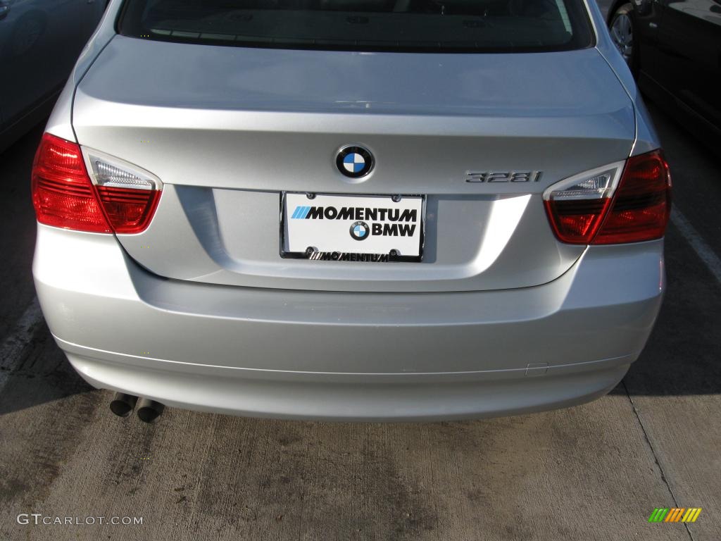 2007 3 Series 328i Sedan - Titanium Silver Metallic / Black photo #2