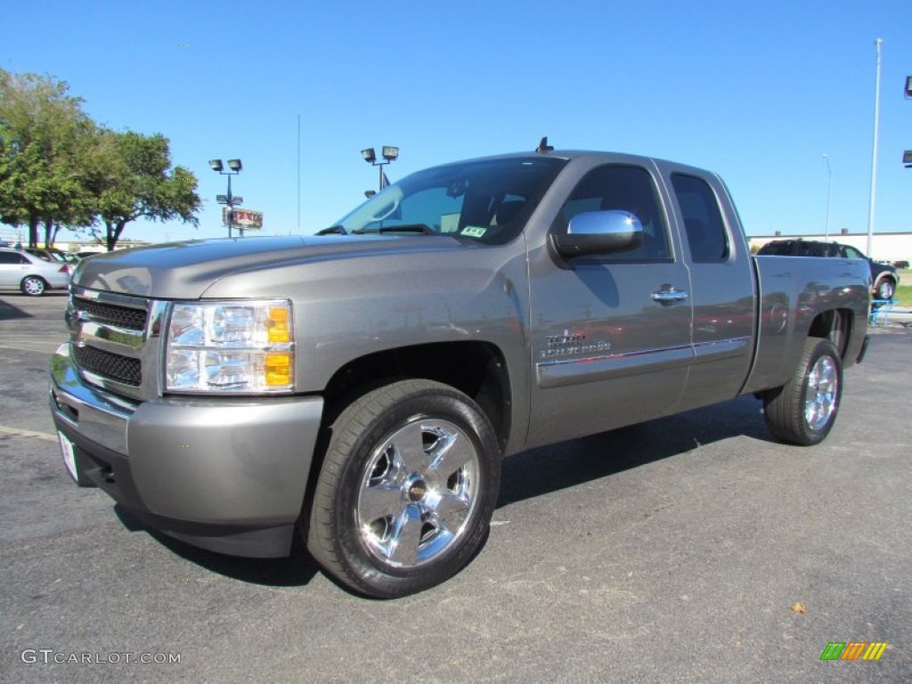 2009 Silverado 1500 LT Extended Cab - Silver Birch Metallic / Ebony photo #3