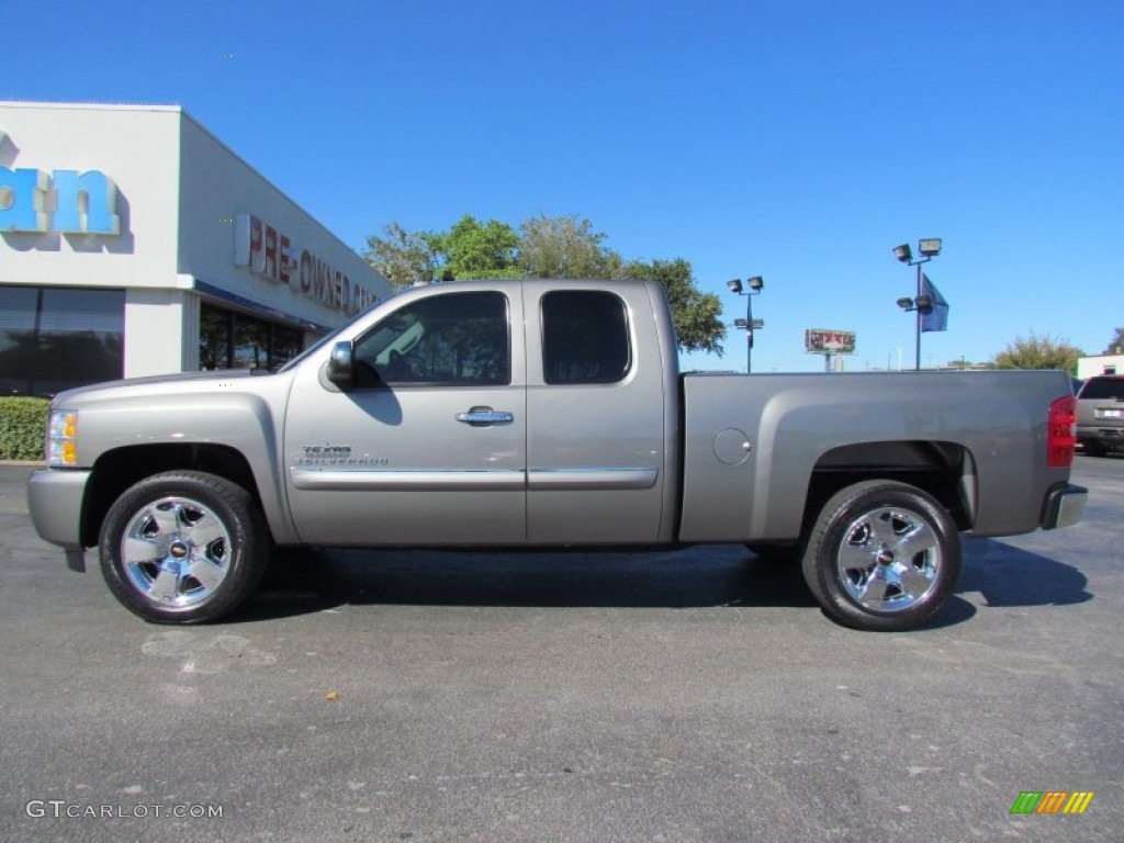 2009 Silverado 1500 LT Extended Cab - Silver Birch Metallic / Ebony photo #4