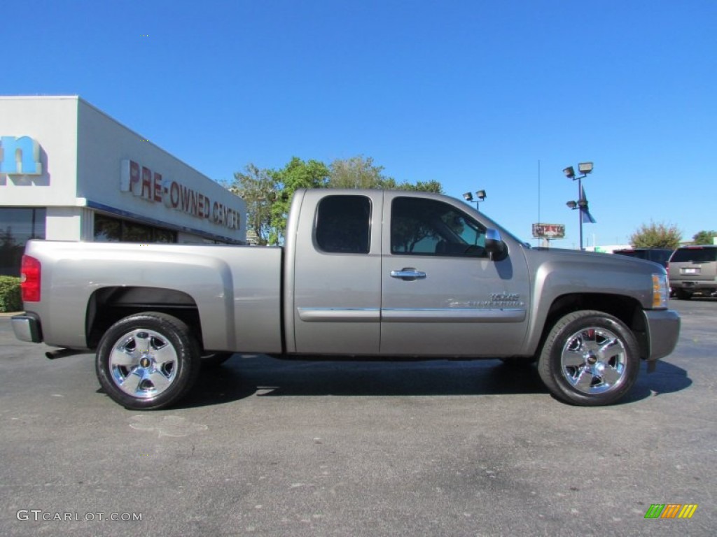 2009 Silverado 1500 LT Extended Cab - Silver Birch Metallic / Ebony photo #8