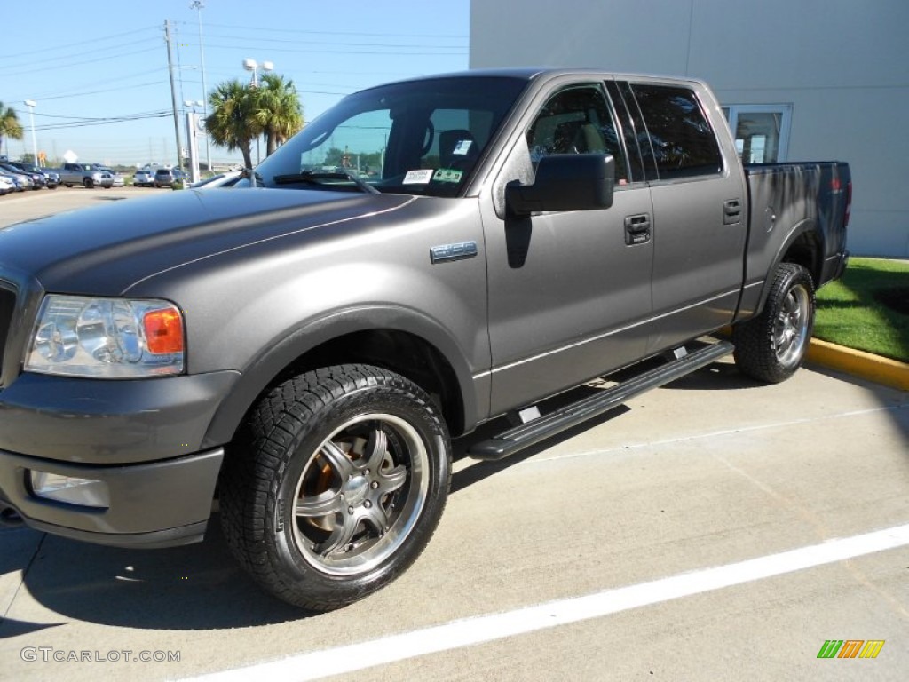 2004 F150 FX4 SuperCrew 4x4 - Dark Shadow Grey Metallic / Black/Medium Flint photo #3